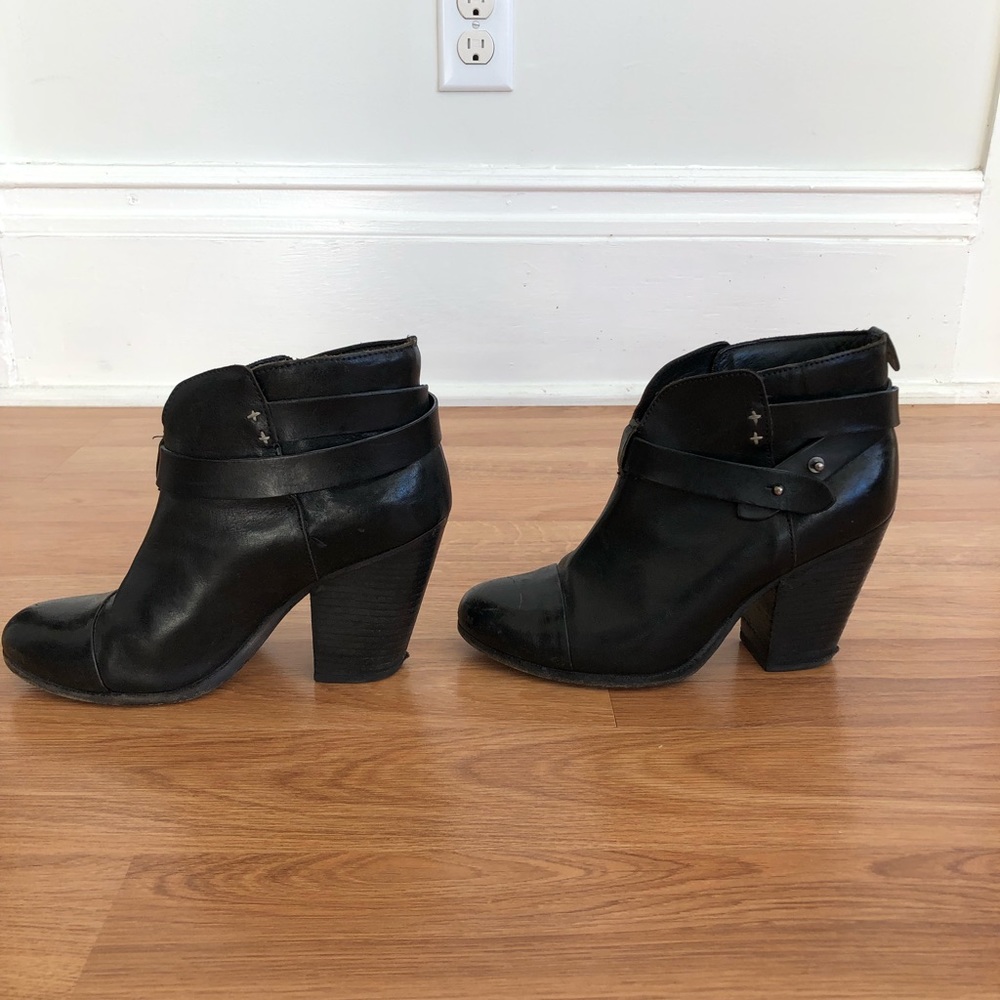 Black leather RAG & BONE booties